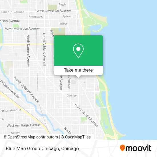 Blue Man Group Chicago map