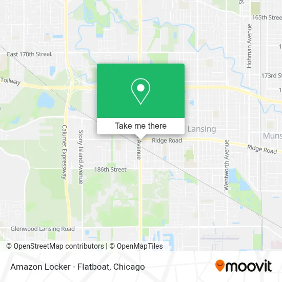 Amazon Locker - Flatboat map