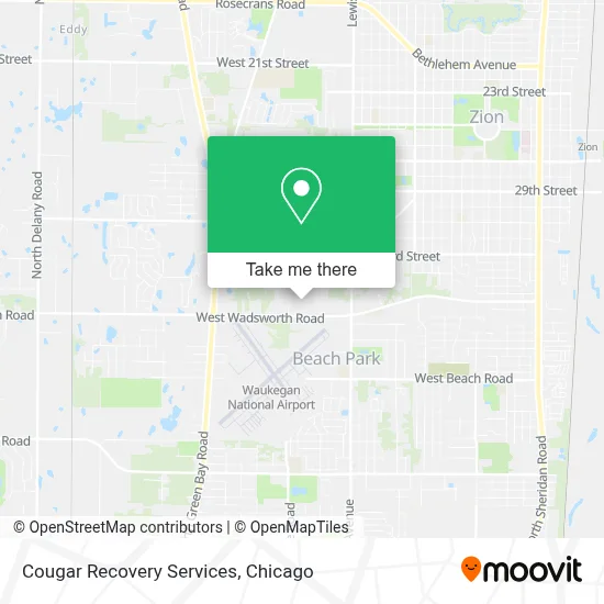 Cougar Recovery Services map