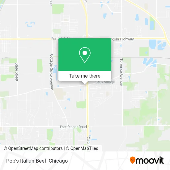Pop's Italian Beef map