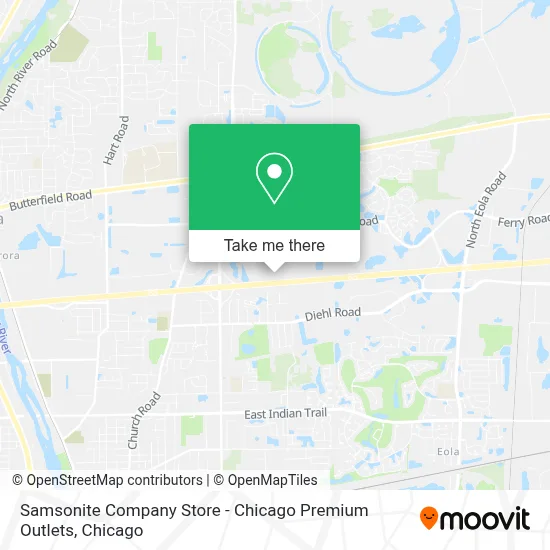 Samsonite Company Store - Chicago Premium Outlets map