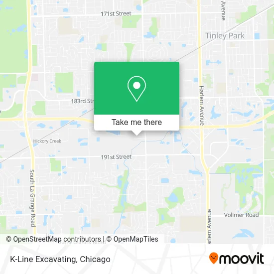 K-Line Excavating map