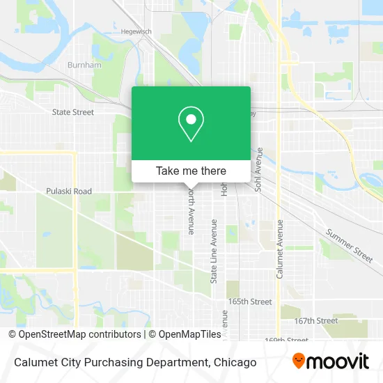 Calumet City Purchasing Department map