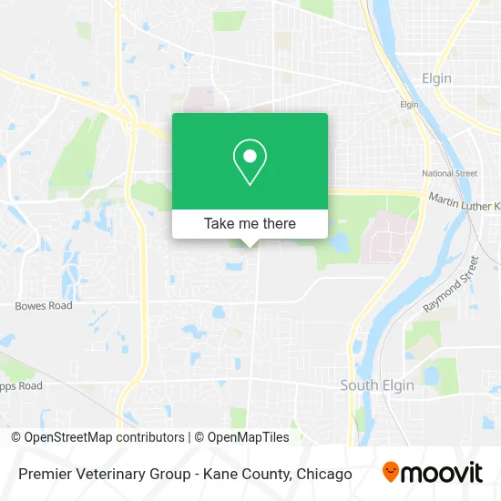 Premier Veterinary Group - Kane County map