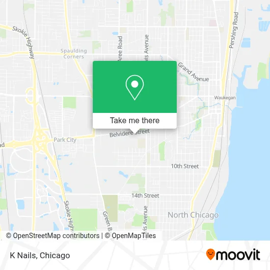 K Nails map
