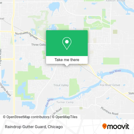 Raindrop Gutter Guard map