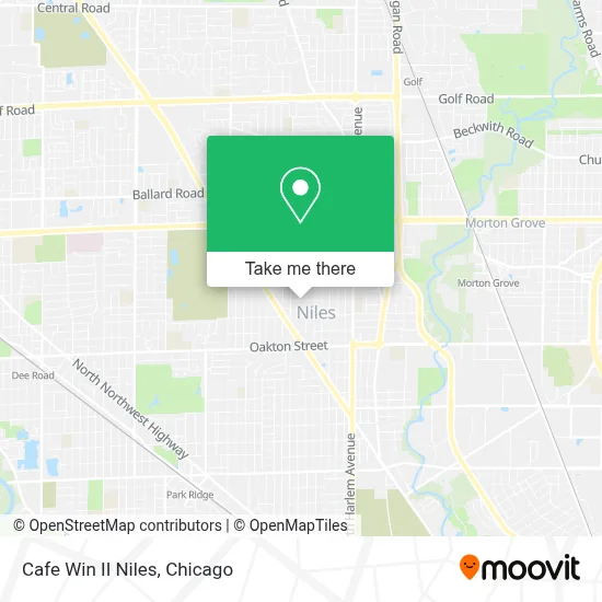 Cafe Win II Niles map