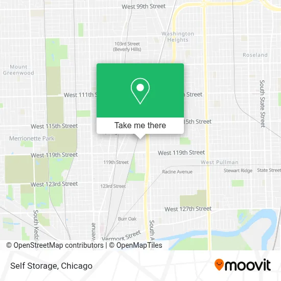 Self Storage map