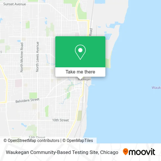 Waukegan Community-Based Testing Site map