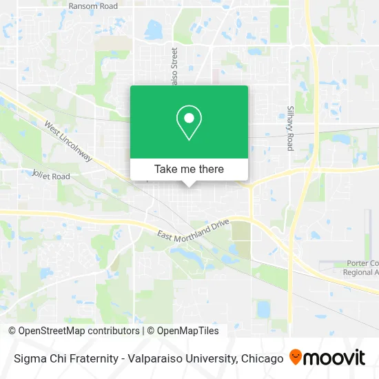 Sigma Chi Fraternity - Valparaiso University map