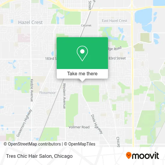 Tres Chic Hair Salon map