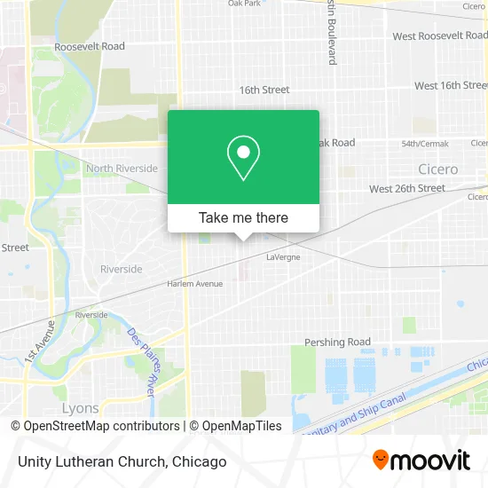 Unity Lutheran Church map