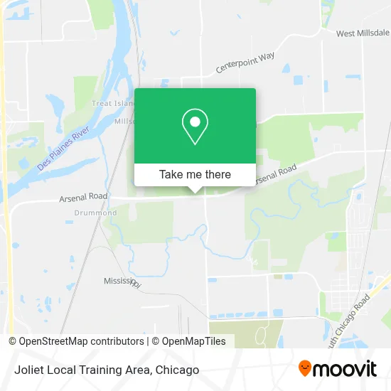 Joliet Local Training Area map