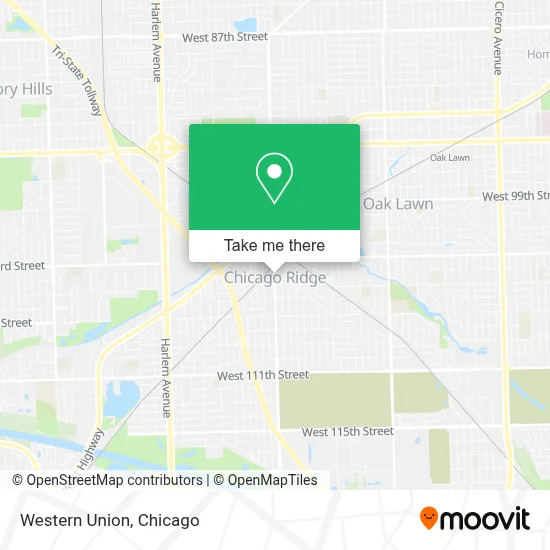 Western Union map