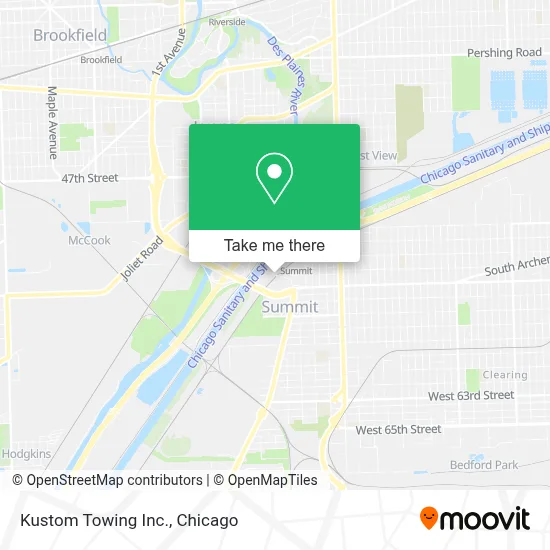Kustom Towing Inc. map