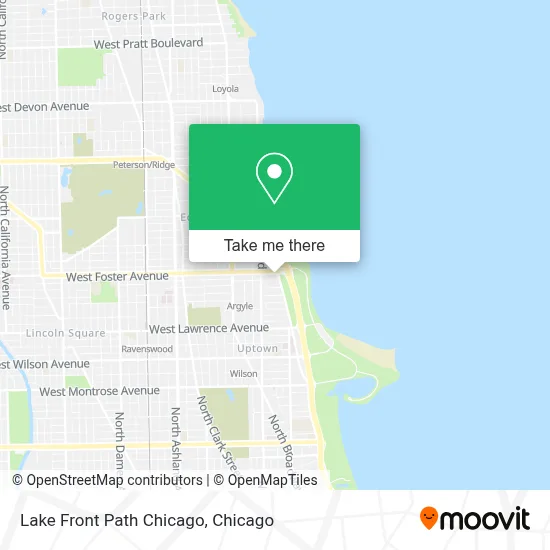 Lake Front Path Chicago map