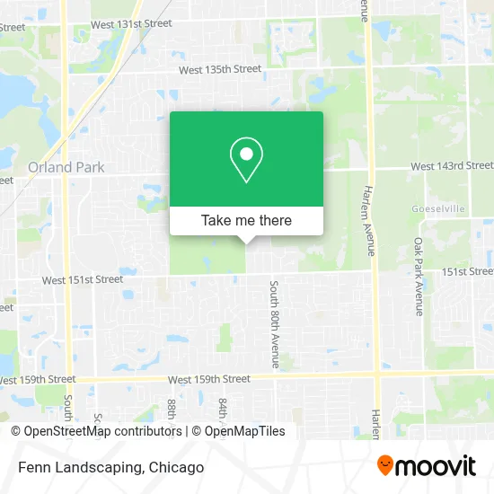 Fenn Landscaping map