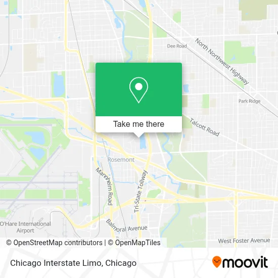 Chicago Interstate Limo map