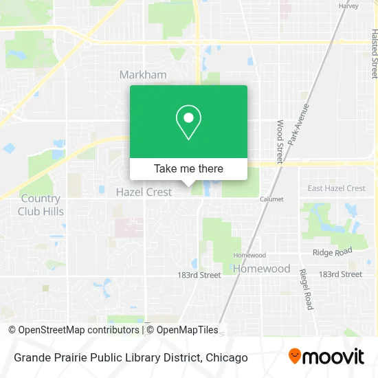 Grande Prairie Public Library District map