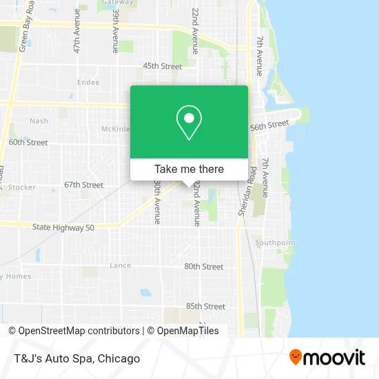 T&J's Auto Spa map