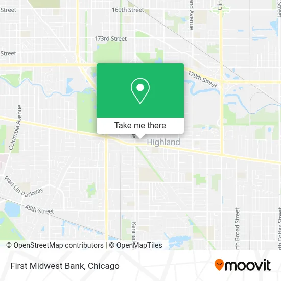 First Midwest Bank map