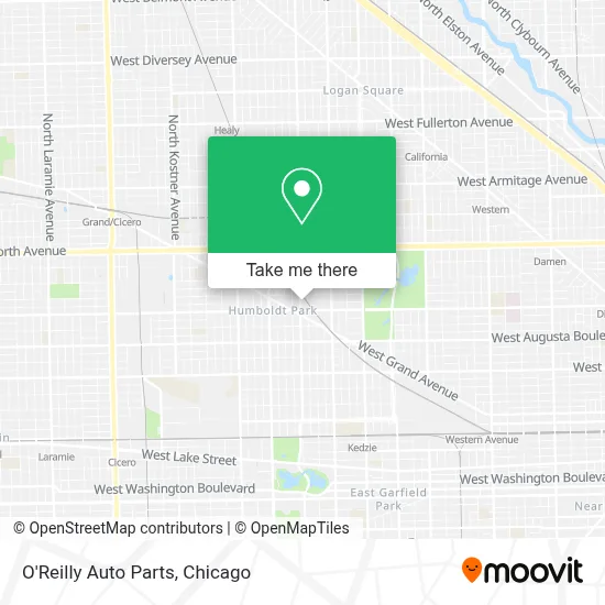 O'Reilly Auto Parts map