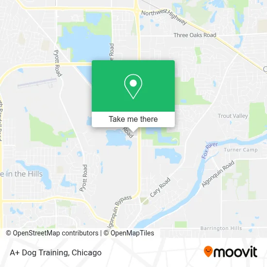 A+ Dog Training map