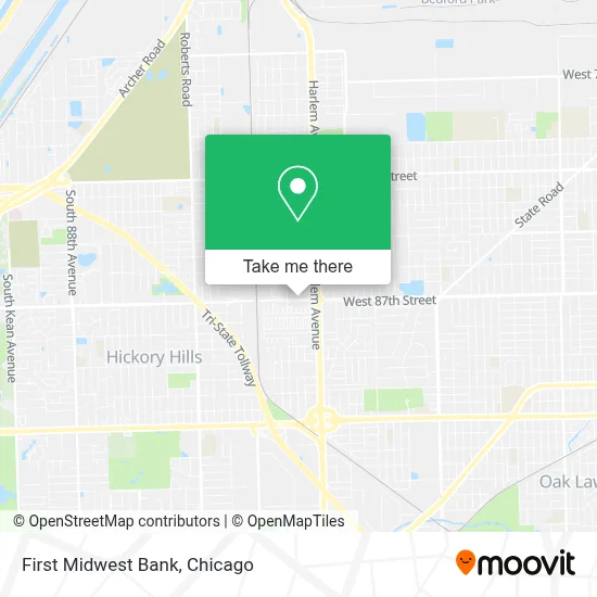 First Midwest Bank map