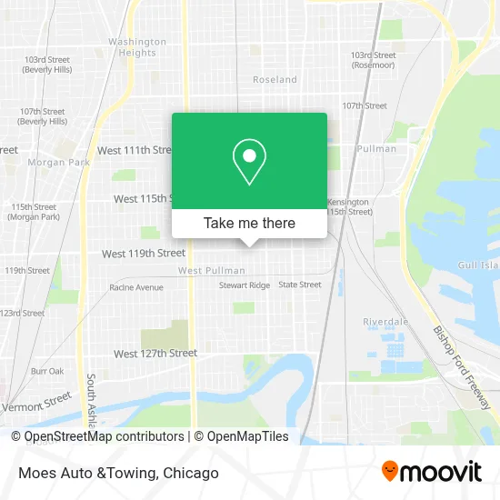 Moes Auto &Towing map
