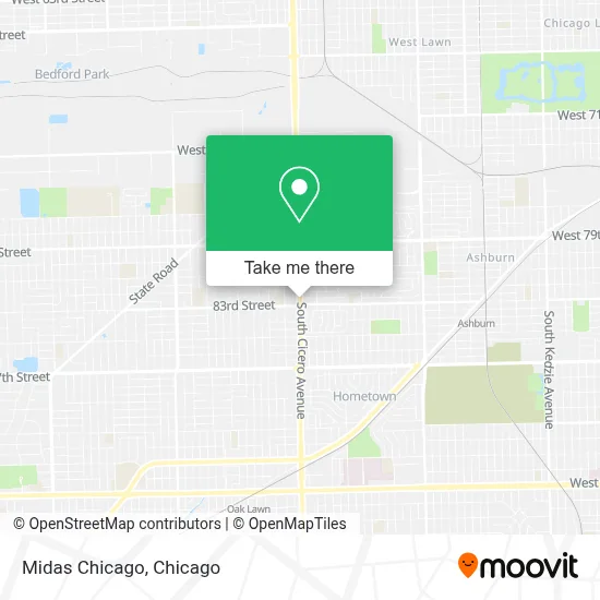 Midas Chicago map