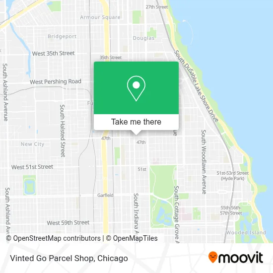 Vinted Go Parcel Shop map