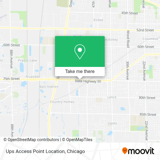 Ups Access Point Location map