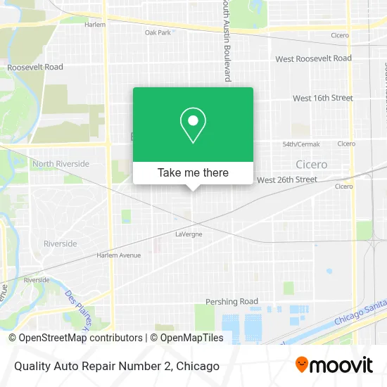 Quality Auto Repair Number 2 map