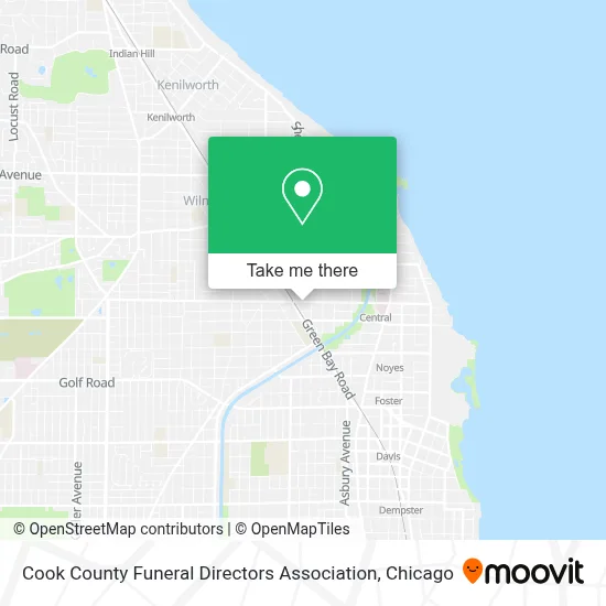 Cook County Funeral Directors Association map