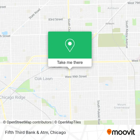 Fifth Third Bank & Atm map