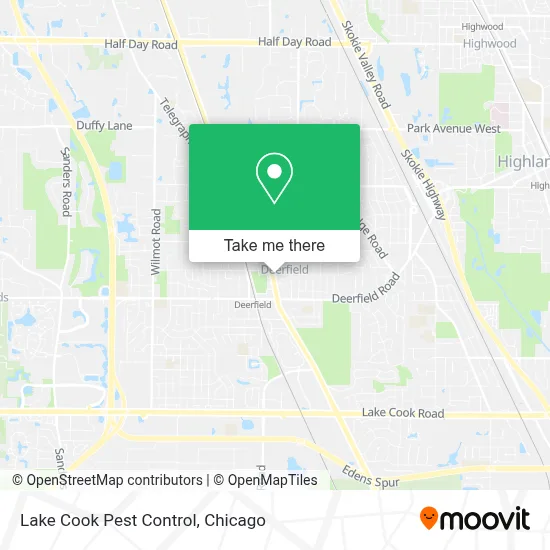 Lake Cook Pest Control map