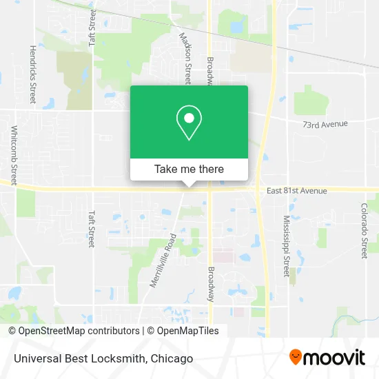 Universal Best Locksmith map