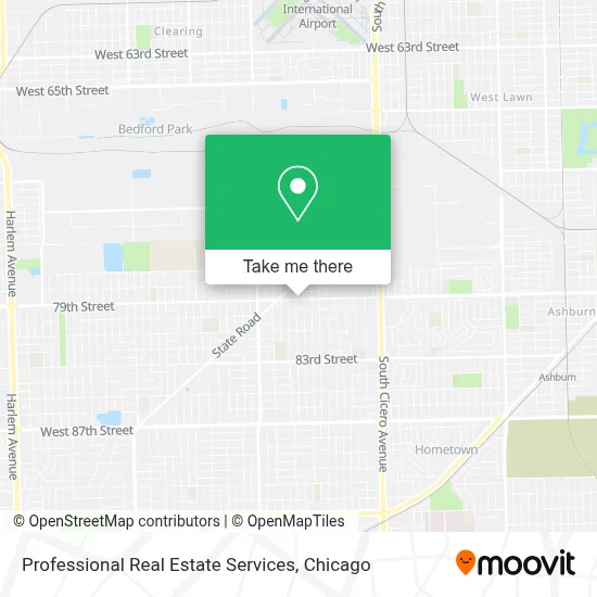 Professional Real Estate Services map