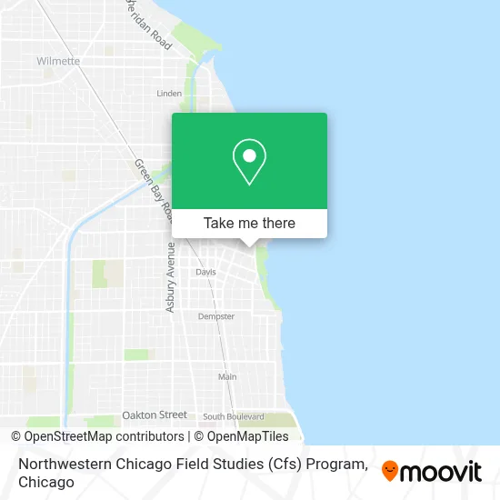 Northwestern Chicago Field Studies (Cfs) Program map