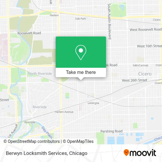 Berwyn Locksmith Services map