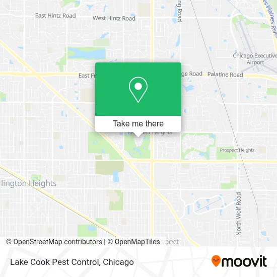 Lake Cook Pest Control map