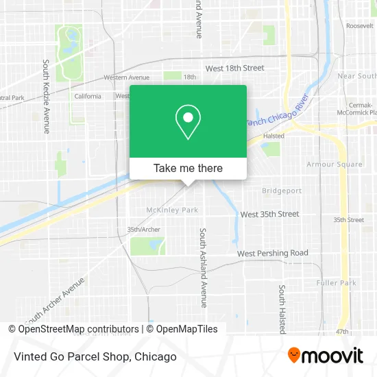 Vinted Go Parcel Shop map