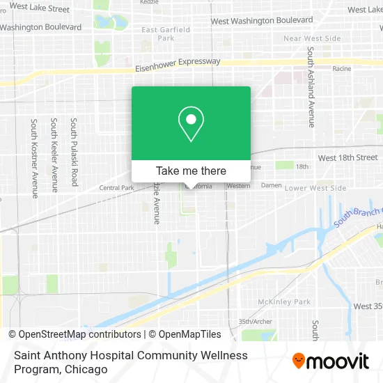 Saint Anthony Hospital Community Wellness Program map