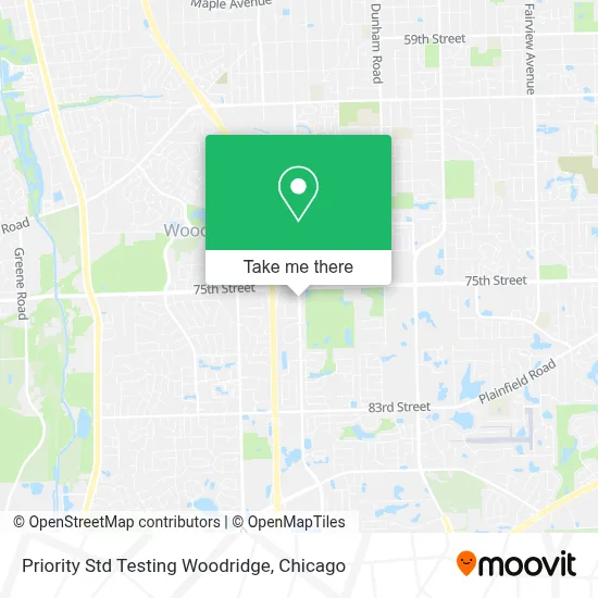 Priority Std Testing Woodridge map