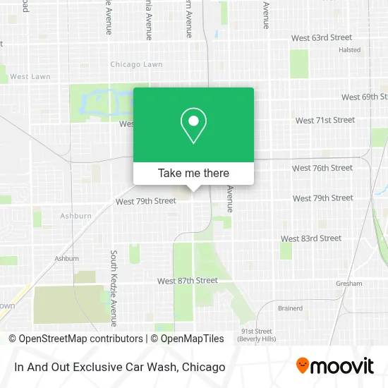 In And Out Exclusive Car Wash map