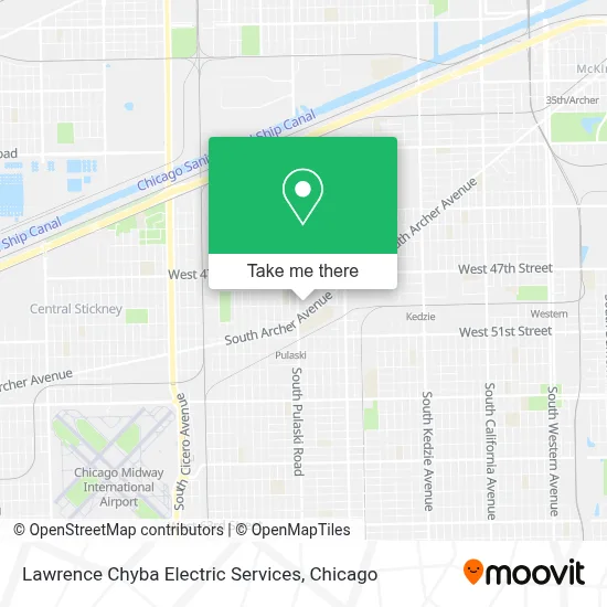 Lawrence Chyba Electric Services map