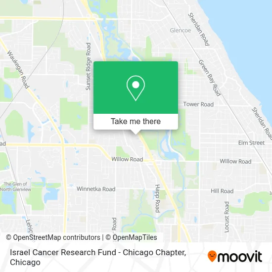 Israel Cancer Research Fund - Chicago Chapter map