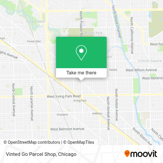 Vinted Go Parcel Shop map