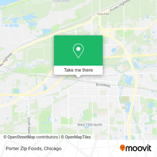 Porter Zip Foods map
