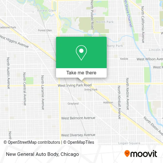 New General Auto Body map